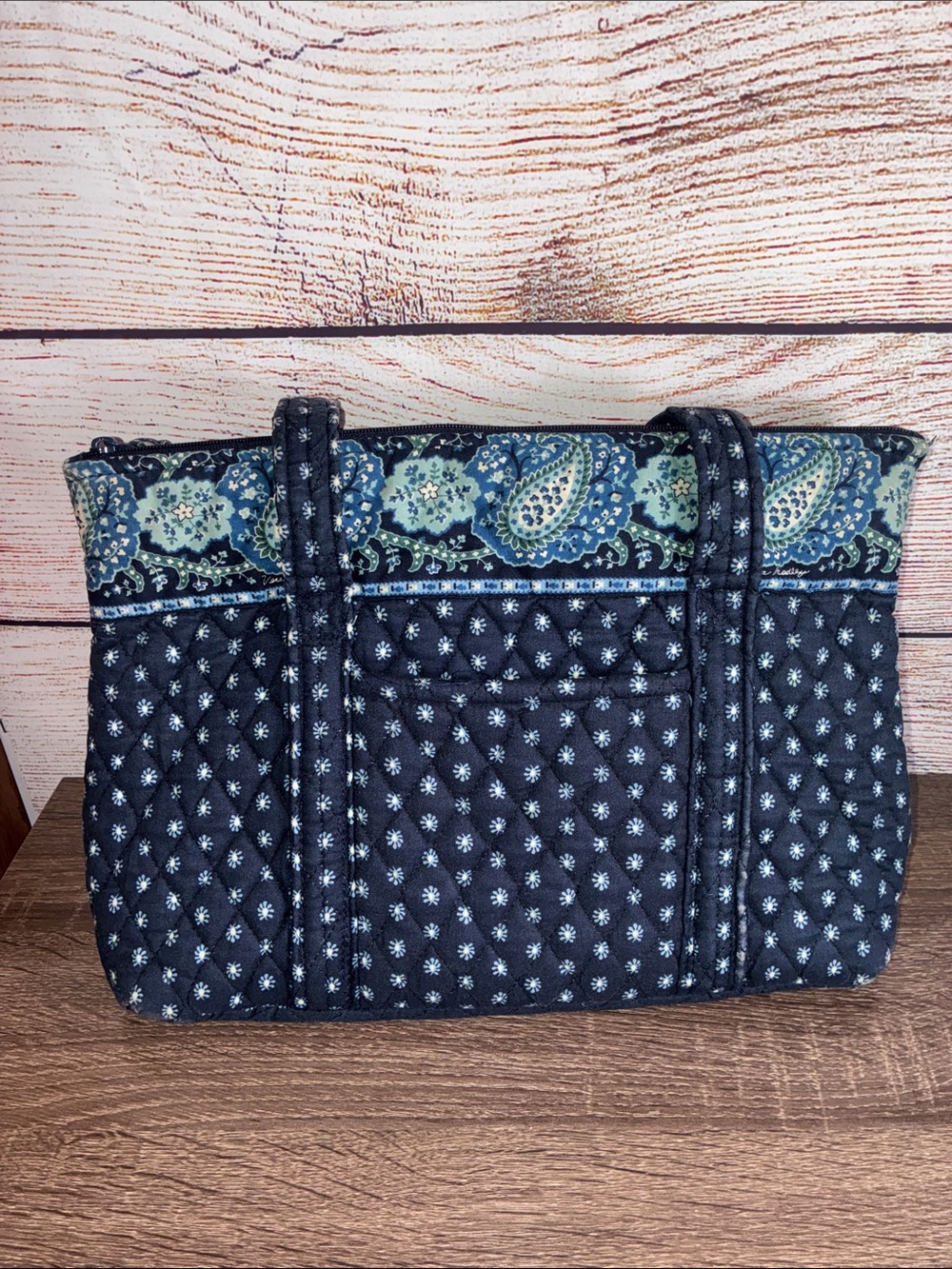 Vera Bradley Seaport Retired Pattern Cotton Lightweight Navy Tote Shoulder Bag